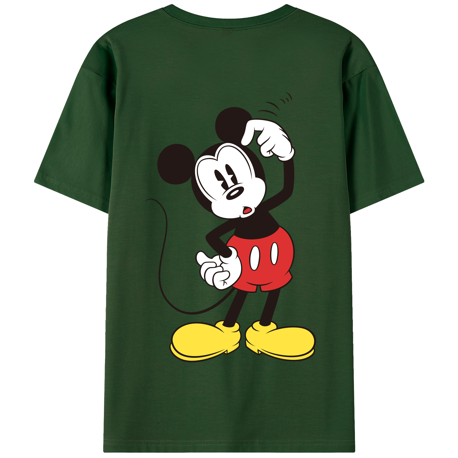 （画像用） ミッキーマウス Mickey Mouse 綿100％半袖Tシャツ（背面プリント）
